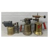(3) Antique Soldering Torches