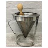 Vintage Cove Seive w/ Wooden Pestle