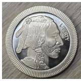 One Ounce Indian/Buffalo Silver Round
