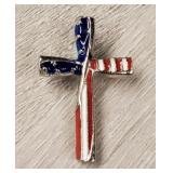 Fashion USA Cross Pendant w/ Chain