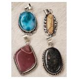 (4) Gemstone Pendants #1