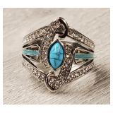 Fashion Ring w/ Turquoise Style Stone