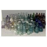Variety of Vintage Glass Bottles & Glass Items