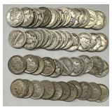 (50) Silver Dimes Mixed Dates