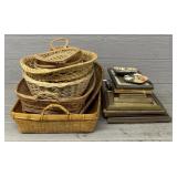 Assortment of Vintage Style Baskets & Frames