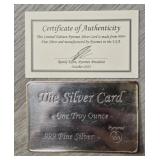 One Ounce Silver Card #1