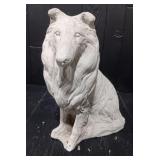 Cement Dog Yard Decor