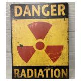 Danger Radiation Metal Sign