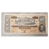 1864 Confederate States $10.00 Bill