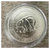 1.5oz Canada Polar Bear & Cub Silver Round