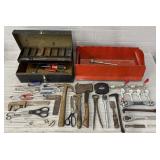 (2) Metal Tool Boxes Full of Tools