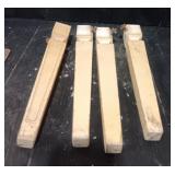 (4) Wood Furniture Legs