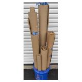 Bucket of Rolled Paper & Cardboard