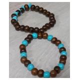 (2) Stretch Beaded Bracelets