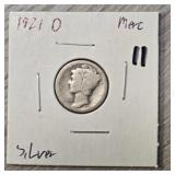 1921-D Silver Mercury Dime