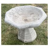 One Piece Concrete Bird Bath