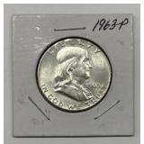 1963-P Franklin Half Dollar 90% Silver