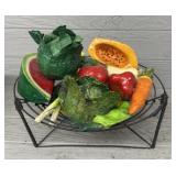 Assortment of Paper Mache Fruit & Vegetables