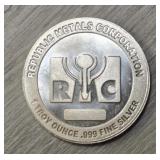 One Ounce RMC Silver Round #1