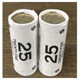 (2) 2006-D Uncirculated Rolls Jefferson Nickels