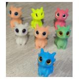 (7) Miniature 3D Printed Toothless Dragon Figures