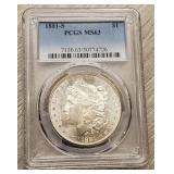 1881-S Silver Morgan Dollar PCGS MS63