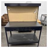Metal Workbench with Power Strips