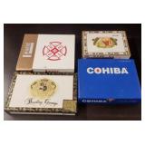 (4) Empty Cigar Boxes