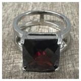 Sterling Silver Ruby Ring