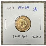 1907 MS-64 Indian Head Cent