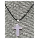 Opalite Natural Stone Cross Pendant Necklace