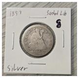 1853-P Seated Liberty Quarter