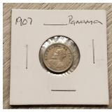 1907 Panama 1/2 Centesimo Coin