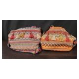 (2) Embroidered Tassels Bum Bags