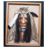 Signed 3D Native American Picture