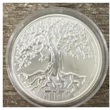 1oz Tree Silver Round
