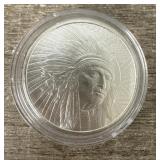 1oz Indian/Bison Silver Round #1
