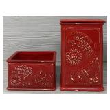 (2) Sur La Table Ceramic Jars