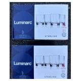 (2) New 4-Piece Sterling Glass Sets