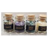 (4) Gemstones: Unakite, Amethyst, Agate, Calcite