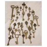 (30) Skeleton Like Key Charms
