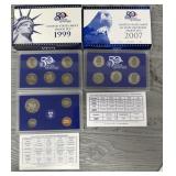 (2) 1999 US Proof Set & 2007 Proof Quarter Set
