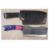 Steel Blade Chef Chopper Knife w/ Sheath
