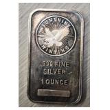 One Ounce Silver Sunshine Mint Bar