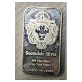 One Ounce Silver Scottsdale Silver Bar #1