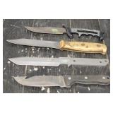 (4) Fixed Blade Knives