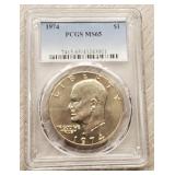 1974 Ike Dollar PCGS MS65