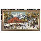 HUGE 3D Original J Pohr Signed Framed Painting