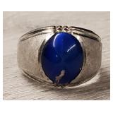 Sterling Silver & Lapis Ring