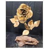 Signed Brass Rose